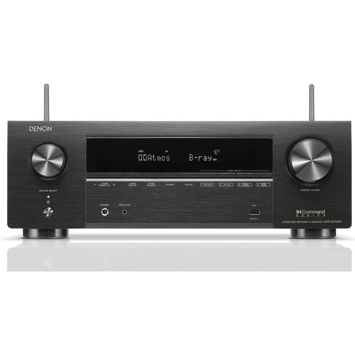 Denon AVRX1700H | Récepteur AV 7.2 canaux - Cinéma maison - Audio 3D - 8K - HEOS - 80 W / Canal - Noir-Sonxplus St-Sauveur