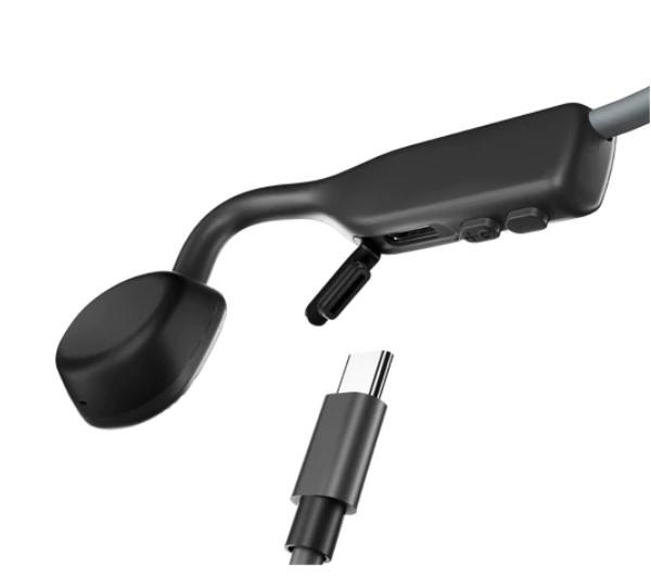 SHOKZ OpenMove | Écouteurs à conduction osseuse - Bluetooth - 6 Heures d'autonomie - Gris Ardoise-Sonxplus St-Sauveur