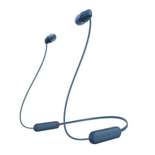 Sony WI-C100 | Écouteurs intra-auriculaires - Sans fil - Bluetooth - Autour du cou - Microphone - IPX4 - Bleu-Sonxplus St-Sauveur