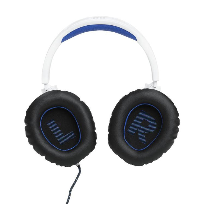 JBL Quantum 100P | Casque de jeu filaire circum-auriculaire - Pour Console Playstation - Blanc/Bleu-Sonxplus St-Sauveur