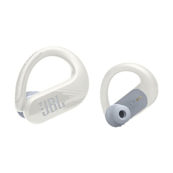 JBL Endurance Peak III | Écouteurs Sport intra-auriculaires - 100% Sans fil - Étanche - Conception Powerhook - Blanc-Sonxplus St-Sauveur