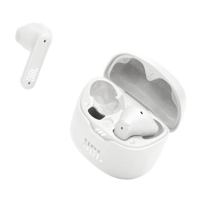 JBL Tune Flex | Écouteurs intra-auriculaires - 100% Sans fil - Bluetooth - Réduction de bruit - Conception Stick-open - IPX4 - Blanc-Sonxplus St-Sauveur