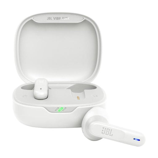 JBL Vibe Flex | Écouteurs intra-auriculaires - Sans fil - Bluetooth - Conception Stick-open - Technologie Smart Ambient - Blanc-Sonxplus St-Sauveur