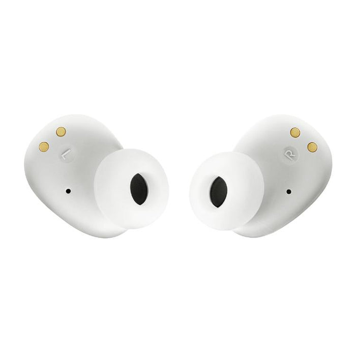 JBL Vibe Buds | Écouteurs intra-auriculaires - Sans fil - Bluetooth - Technologie Smart Ambient - Blanc-Sonxplus St-Sauveur