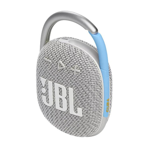 JBL Clip 4 Eco | Haut-parleur - Ultra-portable - Étanche - Bluetooth - Mousqueton intégré - Blanc-Sonxplus St-Sauveur