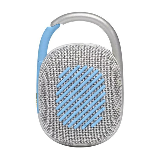 JBL Clip 4 Eco | Haut-parleur - Ultra-portable - Étanche - Bluetooth - Mousqueton intégré - Blanc-Sonxplus St-Sauveur