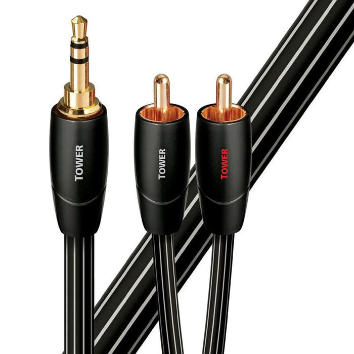 Audioquest Tower | Câbles Jack 3,5mm à RCA - Plaquées Or - 1 Mètres-Sonxplus St-Sauveur