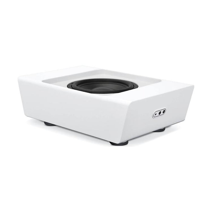 Bluesound PULSE SUB+ | Caisson de graves 8" sans fil - 150W - BluOS Controller - Blanc-Sonxplus St-Sauveur