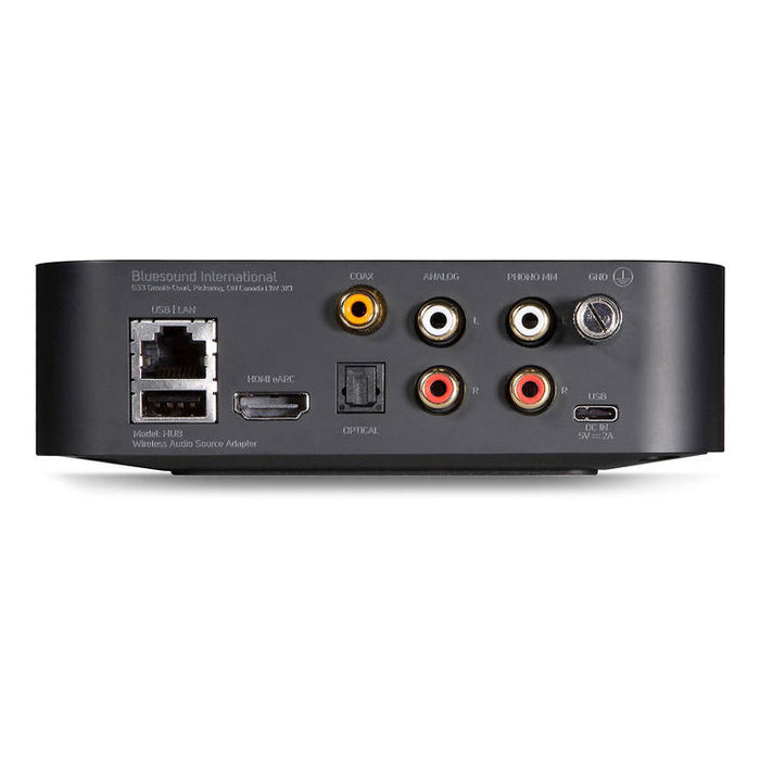 Bluesound HUB | Lecteur réseau multi-pièces - HDMI ARC - BLuOS - Sans fil - Noir-Sonxplus St-Sauveur