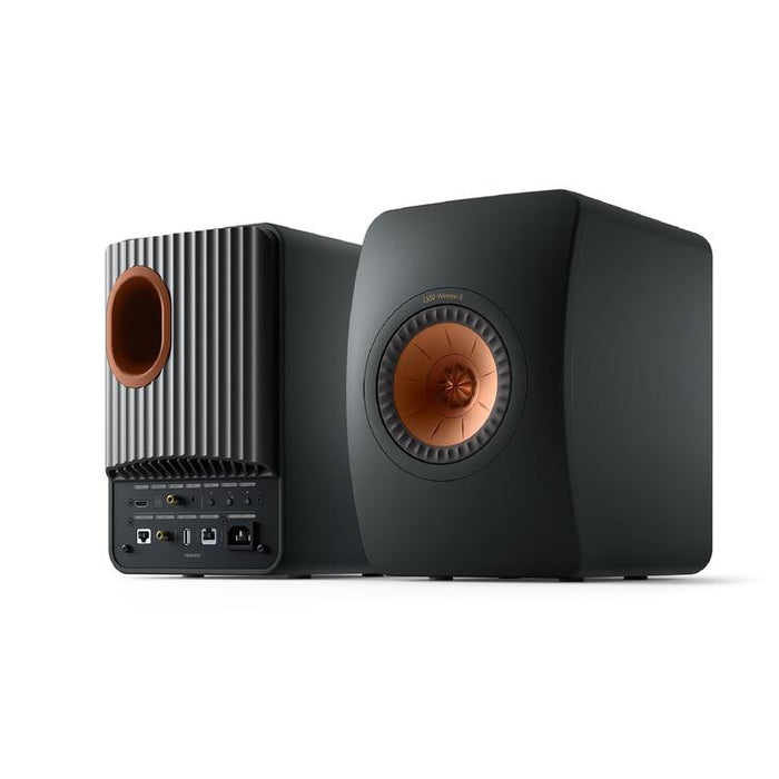 KEF LS50 WIRELESS II | Haut-parleurs HiFi Sans fil - Absorption des métamatériaux - Noir Carbone - Paire-Sonxplus St-Sauveur