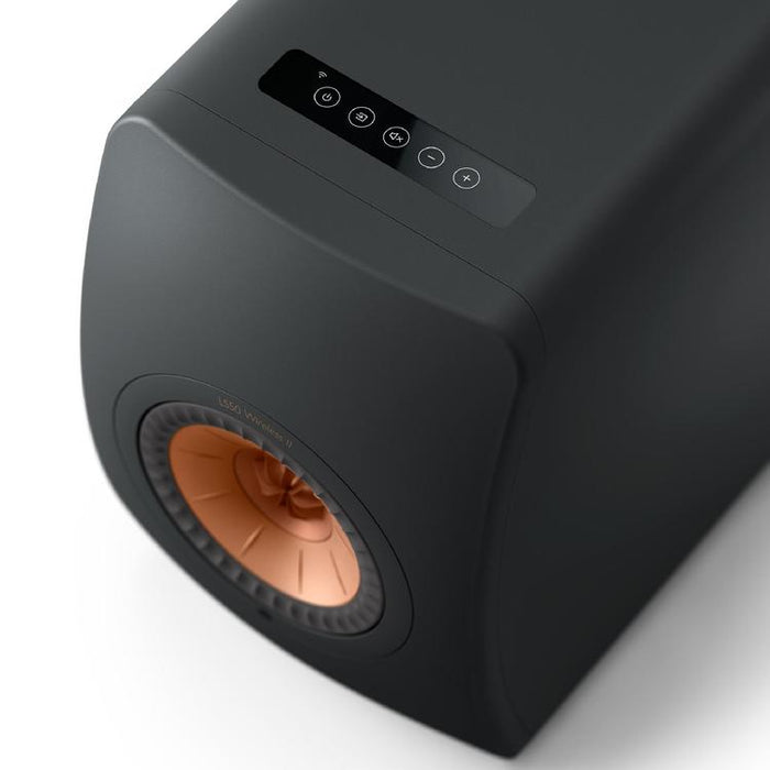 KEF LS50 WIRELESS II | Haut-parleurs HiFi Sans fil - Absorption des métamatériaux - Noir Carbone - Paire-Sonxplus St-Sauveur