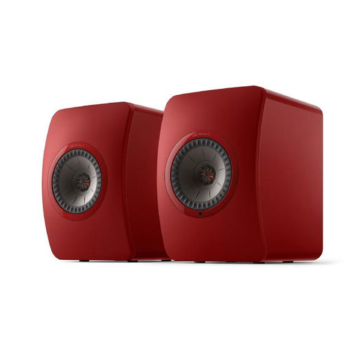 KEF LS50 WIRELESS II | Haut-parleurs HiFi Sans fil - Absorption des métamatériaux - Rouge Crimson - Paire-Sonxplus St-Sauveur