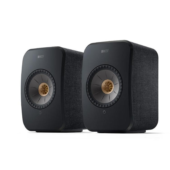 KEF LSX II | Haut-parleurs HiFi Sans fil - Compacte et versatile - Noir Carbone - Paire-Sonxplus St-Sauveur