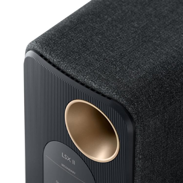 KEF LSX II | Haut-parleurs HiFi Sans fil - Compacte et versatile - Noir Carbone - Paire-Sonxplus St-Sauveur