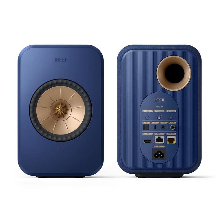 KEF LSX II | Haut-parleurs HiFi Sans fil - Compacte et versatile - Bleu Cobalt - Paire-Sonxplus St-Sauveur