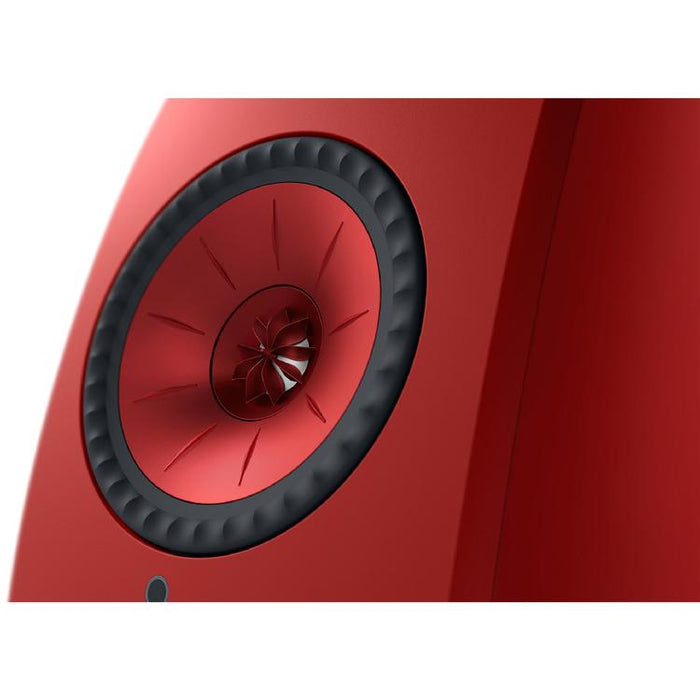 KEF LSX II | Haut-parleurs HiFi Sans fil - Compacte et versatile - Rouge Lave - Paire-Sonxplus St-Sauveur