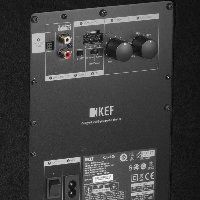 KEF Kube 10B | Caisson de graves - 10po - 300 Watts RMS - Noir
