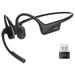 SHOKZ OpenComm2 USB-A | Écouteurs à conduction osseuse - Bluetooth - Adaptateur USB-A - Microphone - Noir-Sonxplus St-Sauveur