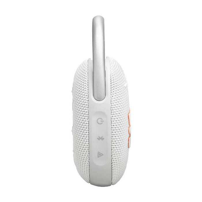 JBL Clip 5 | Haut-parleur à mousqueton portable - Bluetooth - IP67 - Blanc-Sonxplus St-Sauveur