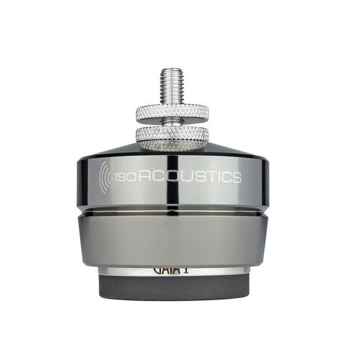 IsoAcoustics GAIA I | Supports d'isolation - Pour moniteur - Chrome foncé - Paquet de 4-Sonxplus St-Sauveur