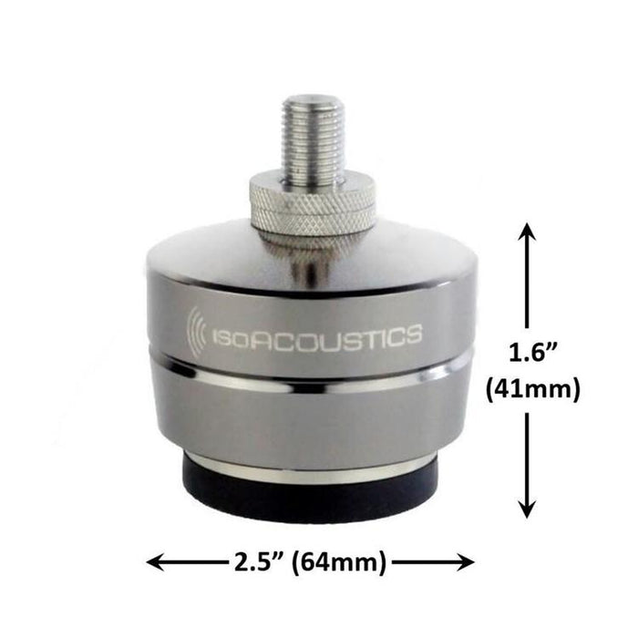 IsoAcoustics GAIA I | Supports d'isolation - Pour moniteur - Chrome foncé - Paquet de 4-Sonxplus St-Sauveur