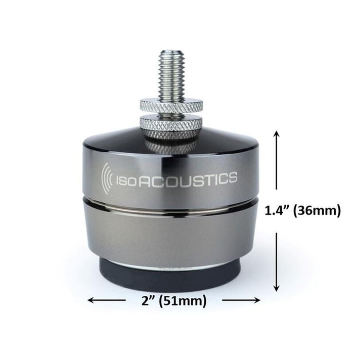 IsoAcoustics GAIA II | Supports d'isolation - Pour moniteur - Chrome foncé - Paquet de 4-Sonxplus St-Sauveur