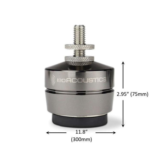 IsoAcoustics GAIA III | Supports d'isolation - Pour moniteur - Chrome foncé - Unité-Sonxplus St-Sauveur