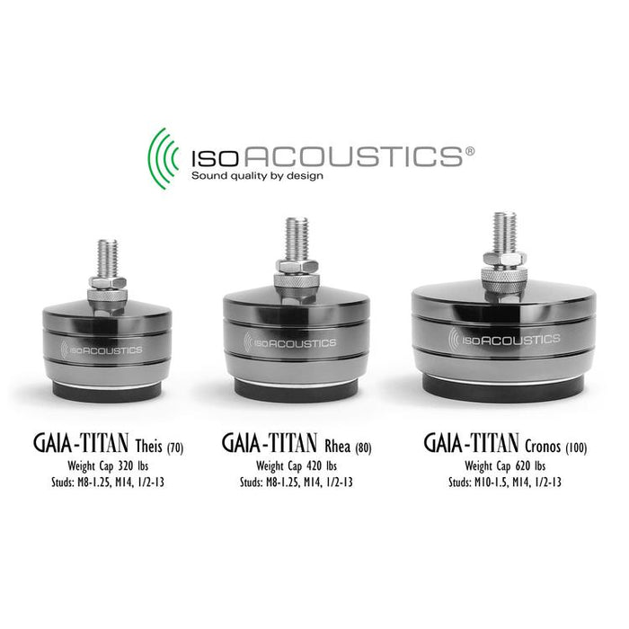 IsoAcoustics GAIA Titan Rhea | Pieds d'isolation - Pour haut-parleurs - Acier inoxydable - Paquet de 4-Sonxplus St-Sauveur