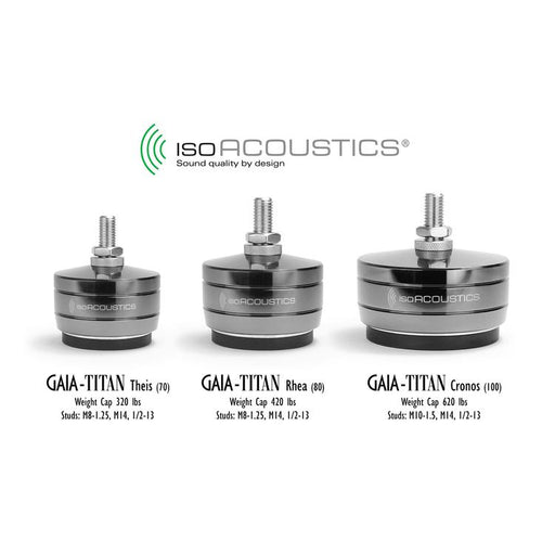 IsoAcoustics GAIA Titan Cronos | Pieds d'isolation - Pour haut-parleurs - Acier inoxydable - Unité-Sonxplus St-Sauveur