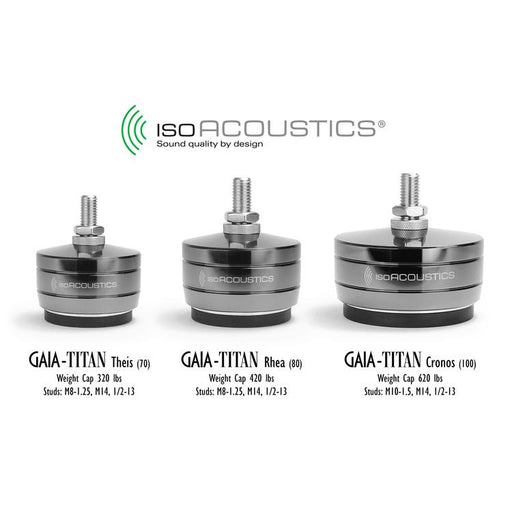 IsoAcoustics GAIA Titan Theis | Pieds d'isolation - Pour haut-parleurs - Acier inoxydable - Unité-Sonxplus St-Sauveur