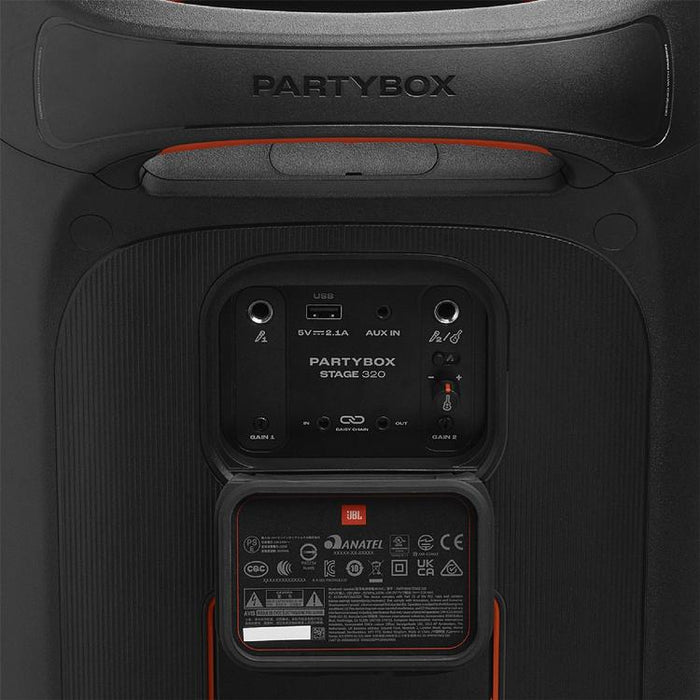 JBL PartyBox Stage 320 | Haut-parleur portable - Sans fil - Bluetooth - Effets lumineux - 240 W - Noir-Sonxplus St-Sauveur