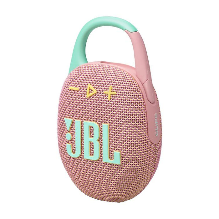 JBL Clip 5 | Haut-parleur à mousqueton portable - Bluetooth - IP67 - Rose-Sonxplus St-Sauveur