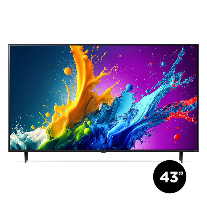 LG 43QNED80TUC | Téléviseur 43" QNED 4K - UHD 4K - Série QNED80 - 60Hz - Processeur IA a5 4K Gen7 - Noir-Sonxplus St-Sauveur