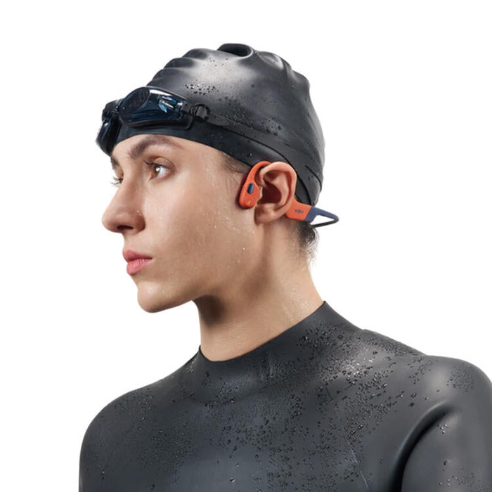 SHOKZ OpenSwim Pro | Écouteurs à conduction osseuse - Pour Natation - Bluetooth - IP68 - 9 Heures d'autonomie - Rouge-Sonxplus St-Sauveur