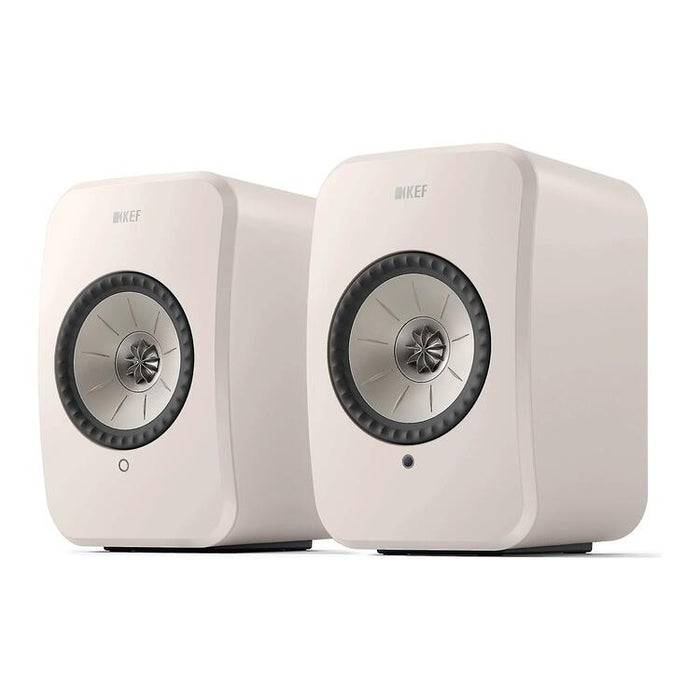 KEF LSX II LT | Haut-parleurs HiFi Sans fil - Compacte et versatile - Blanc Galet - Paire-Sonxplus St-Sauveur