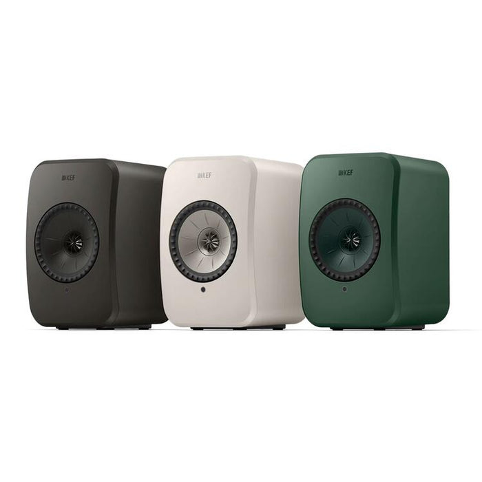 KEF LSX II LT | Haut-parleurs HiFi Sans fil - Compacte et versatile - Blanc Galet - Paire-Sonxplus St-Sauveur