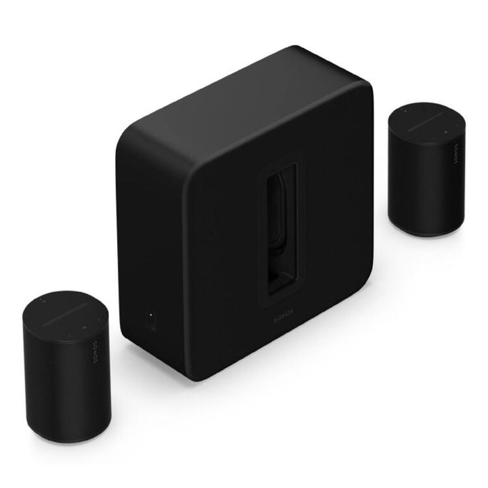 Sonos | Ensemble complémentaire haut de gamme pour cinéma maison - Sub 4 + 2 Era 100 - Noir-Sonxplus St-Sauveur