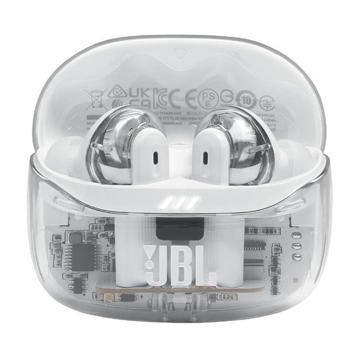 JBL Tune Beam 2 | Écouteurs intra-auriculaires - 100% Sans fil - Bluetooth - Smart Ambient - 6 Microphones - Blanc Fantôme-Sonxplus St-Sauveur