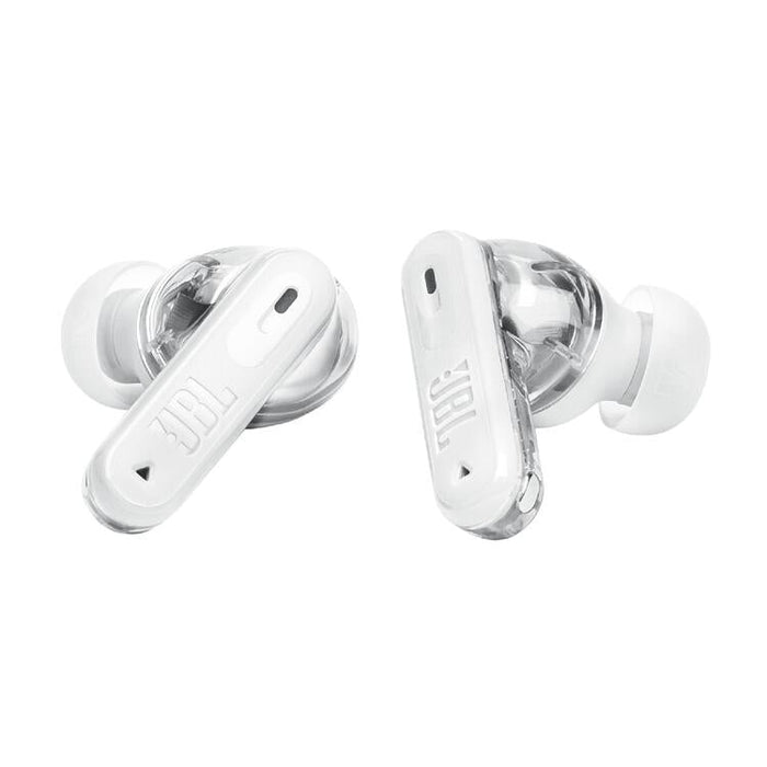 JBL Tune Beam 2 | Écouteurs intra-auriculaires - 100% Sans fil - Bluetooth - Smart Ambient - 6 Microphones - Blanc Fantôme-Sonxplus St-Sauveur