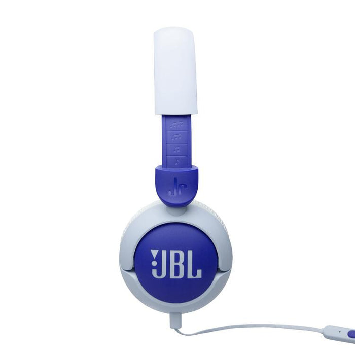 JBL JR320 | Écouteurs filaires circum-auriculaires pour enfant - JBL Safe Sound - Microphone - Bleu-Sonxplus St-Sauveur