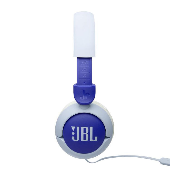 JBL JR320 | Écouteurs filaires circum-auriculaires pour enfant - JBL Safe Sound - Microphone - Bleu-Sonxplus St-Sauveur