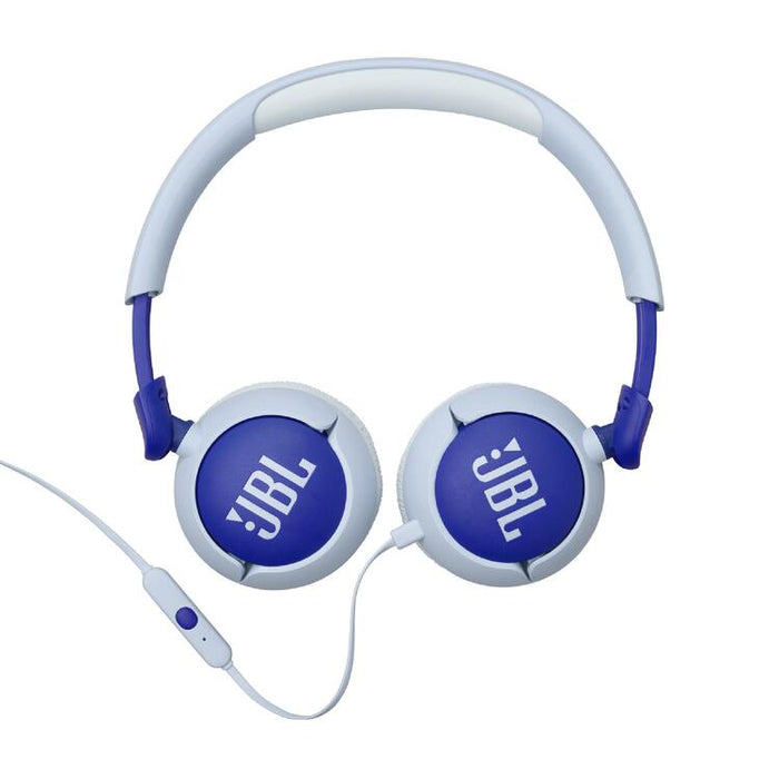 JBL JR320 | Écouteurs filaires circum-auriculaires pour enfant - JBL Safe Sound - Microphone - Bleu-Sonxplus St-Sauveur