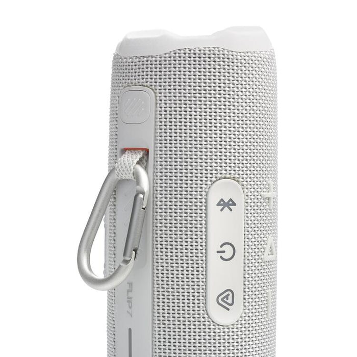 JBL Flip 7 | Haut-parleur portable - Bluetooth - Étanche - Jusqu'à 14 heures d'autonomie - Blanc-Sonxplus St-Sauveur