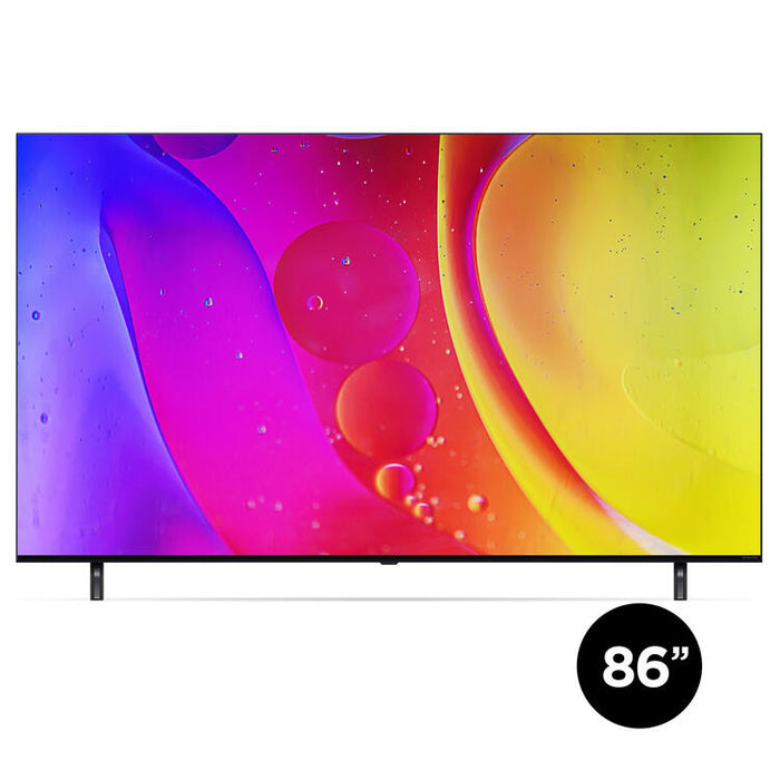 LG 86NANO80AUA | Téléviseur 86" LED 4K - UHD - Série NANO80A - 60Hz - Processeur IA a7 4K Gen8 - Noir-Sonxplus St-Sauveur
