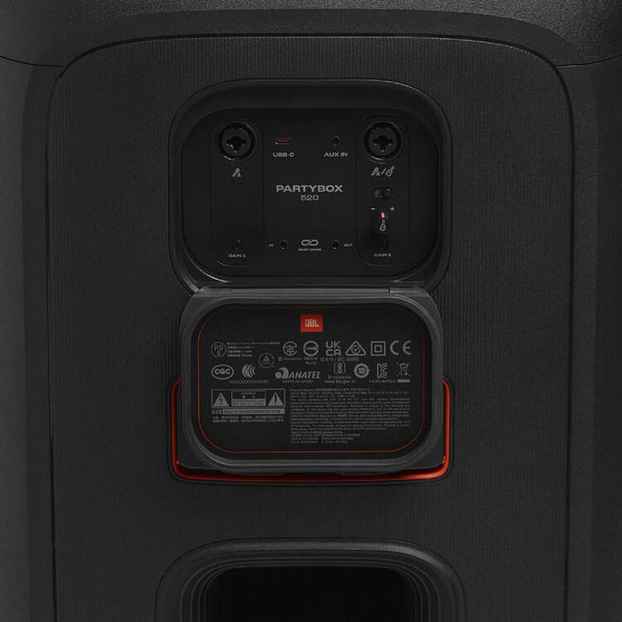 JBL Partybox 520 | Haut-parleur portable - Sans fil - Bluetooth - Effets lumineux - 400W RMS - Noir-Sonxplus St-Sauveur