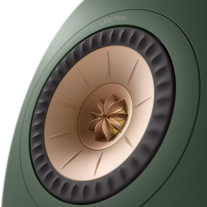 KEF LS50 META | Haut-parleurs HiFi Uni-Q 12e génération - Bass reflex 2 voies - Technologhie d'absorption Metamaterial - Moss Green - Paire-Sonxplus St-Sauveur