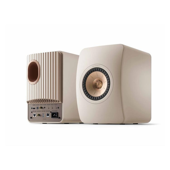 KEF LS50 WIRELESS II | Haut-parleurs HiFi Sans fil - Absorption des métamatériaux - Sand Shell - Paire-Sonxplus St-Sauveur