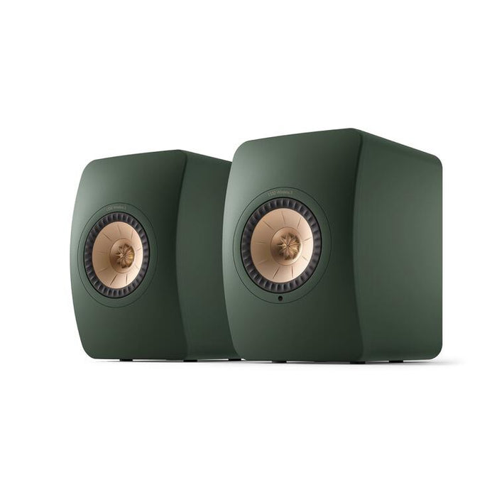 KEF LS50 WIRELESS II | Haut-parleurs HiFi Sans fil - Absorption des métamatériaux - Moss Green - Paire-Sonxplus St-Sauveur