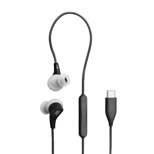 JBL Endurance Run 3C | Écouteurs intra-auriculaires - USB-C - Sport - Filaire - IP65 - Noir/Gris-Sonxplus St-Sauveur