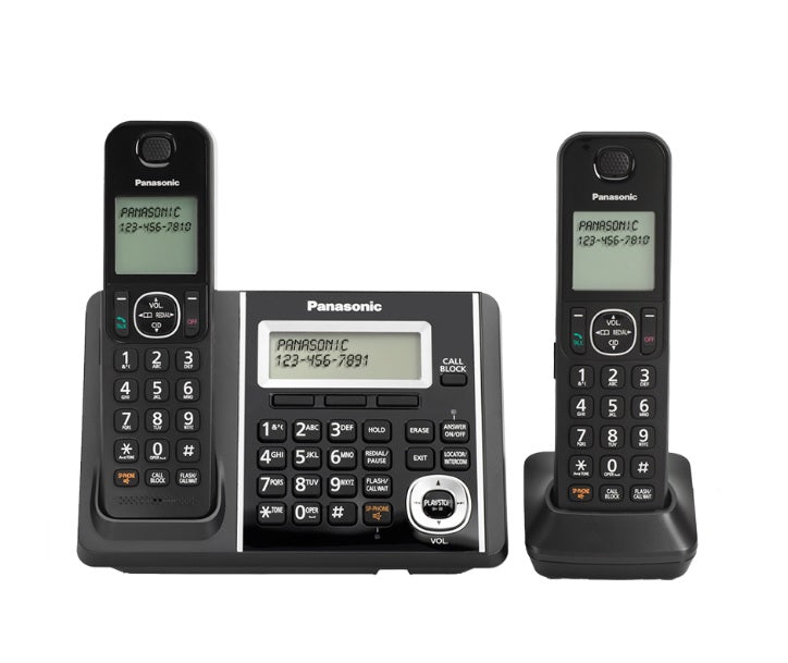 Panasonic KX-TGF342B | Téléphone sans fil - 2 combinés - Répondeur - Noir-Sonxplus St-Sauveur